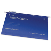 Rexel Crystalfile Susnfile Blue Pk50