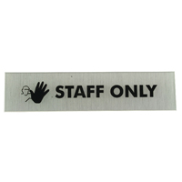 Acryl Sign Staff Only Alum