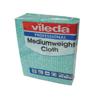 Vileda Medium Weight Cloth Grn Pk10