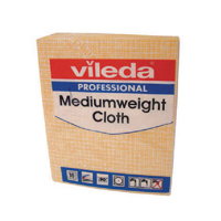 Vileda Medium Weight Cloth Ylw Pk10