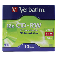 Verbatim 80Min/700Mb CD-Rw 10x-12x