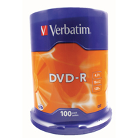 Verbatim DVD-R 16x 100Pk