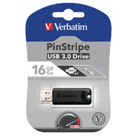 16Gb Black Pinstripe USB 3.0 Drive