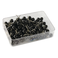 Map Pins Black Pack Of 100 26891