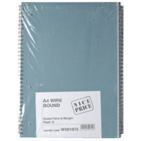 Blue Bound A4 Spiral Pad 80Leaf Pk12