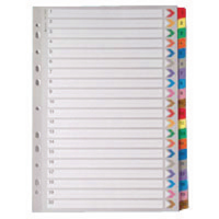 A4 Mylar Index 1-20 Assorted