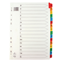 A4 Mylar A-Z Assorted Index