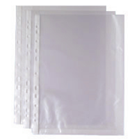 A4 Clear Punched Pockets Pk100