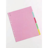 A4 Manilla Divider 5-Part Assorted