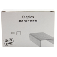 26/6mm Metal Staples Pk5000