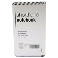 Spiral Shorthand Notepad 80 Lf Pk10