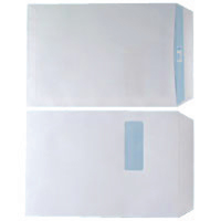 Envelope C4 Wdw 90gsm Wht SS Pk250